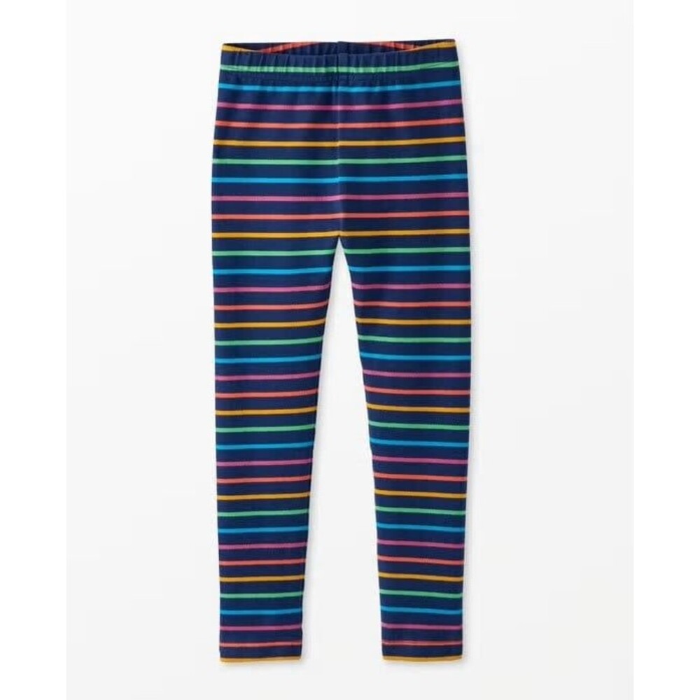 Hanna Andersson Leggings, Rainbow Delight (Navy with Rainbow Stripes), Size 5T